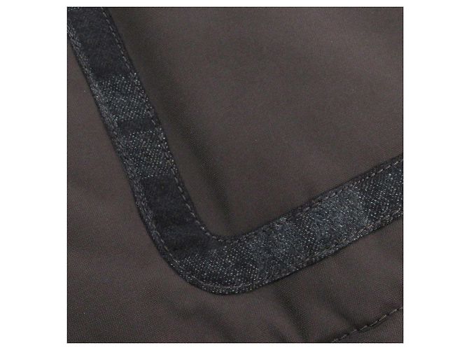 Jaqueta acolchoada com capuz e detalhe xadrez Salvatore Ferragamo Castanho escuro - vista 6