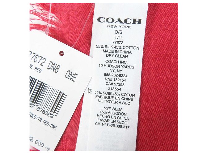 Sciarpa in seta e cotone con firma COACH 77672 - vista 12