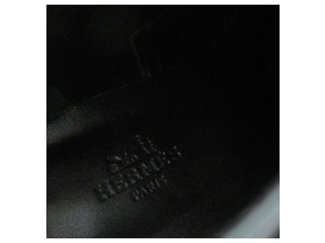 Hermès Botas de cuero con hebilla Hermes Kelly negras 36 Negro - vista 10