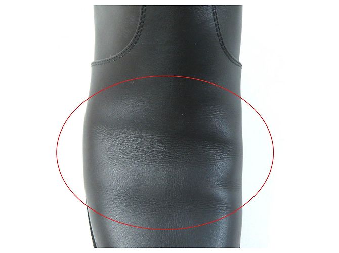 Hermès Botas de cuero con hebilla Hermes Kelly negras 36 Negro - vista 15