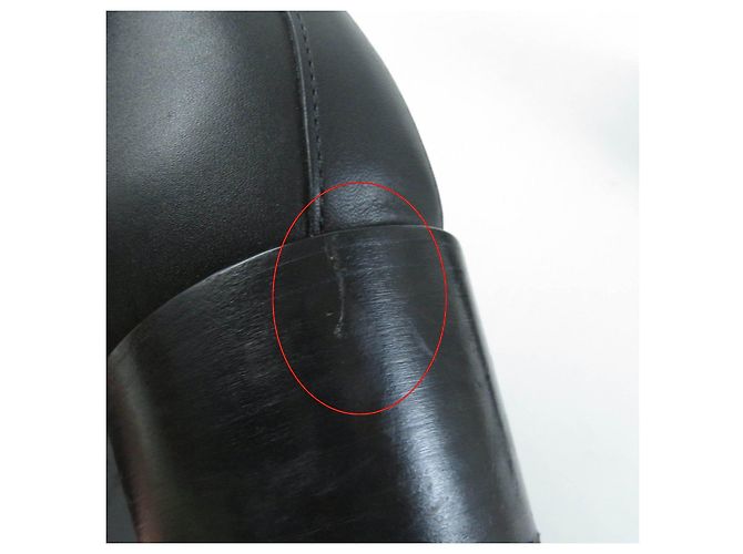 Hermès Botas de cuero con hebilla Hermes Kelly negras 36 Negro - vista 16