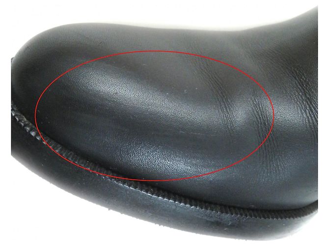 Hermès Botas de cuero con hebilla Hermes Kelly negras 36 Negro - vista 17