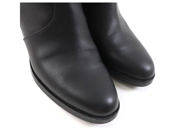 Hermès Botas de cuero con hebilla Hermes Kelly negras 36 Negro - vista 8