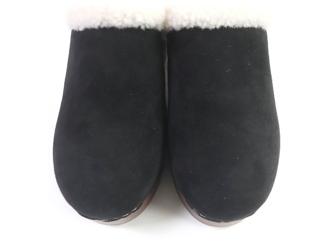 Sandali in pelle scamosciata Chanel neri 36C Nero - vista 2