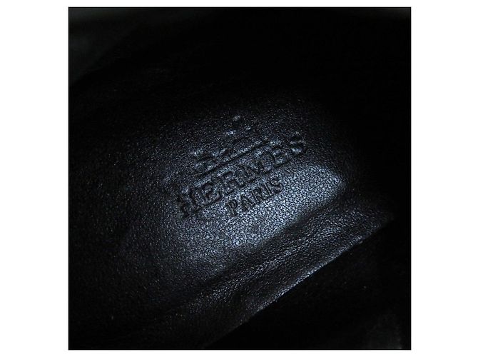 Hermès Botas de tornozelo de couro camurça Hermes marrom 38 - vista 9