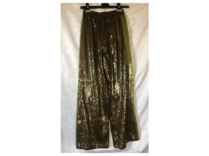 Alberta Ferretti Paillettenhose Khaki - Ansicht 2