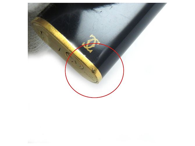 Cartier Lacquer Oval Logo Gaslighter Navy Gold Golden - view 11