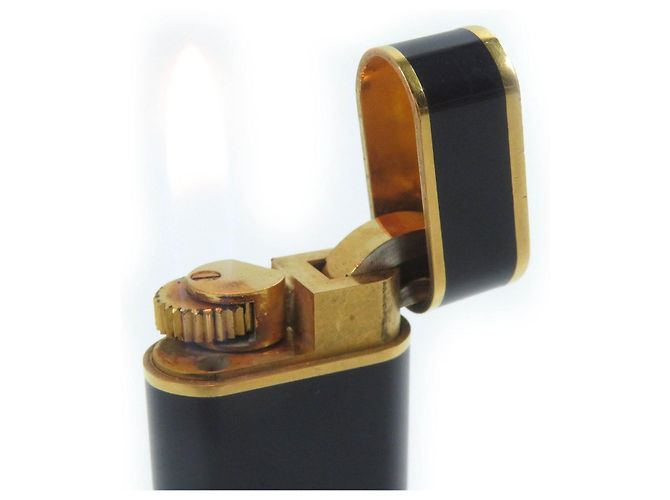 Cartier Lacquer Oval Logo Gaslighter Navy Gold Golden - view 8