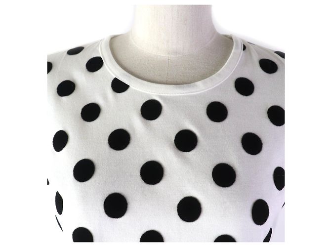 Issey Miyake Camiseta de cuello redondo para mujeres con patrón de puntos de algodón - vista 4