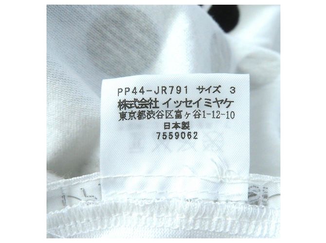 Issey Miyake Camiseta de cuello redondo para mujeres con patrón de puntos de algodón - vista 6