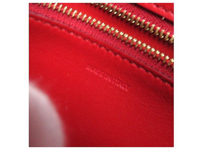 Céline Borsa a spalla in pelle Celine Classic Box Small Rosso - vista 12