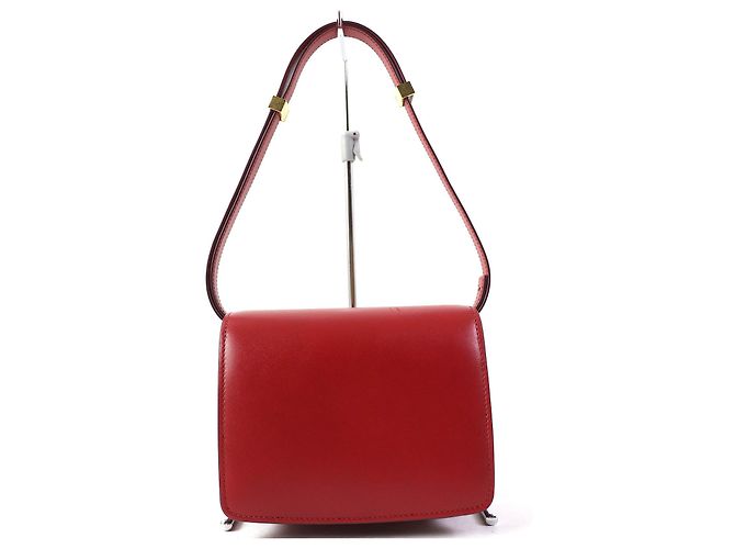 Céline Borsa a spalla in pelle Celine Classic Box Small Rosso - vista 3