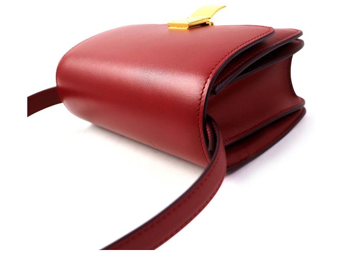 Céline Borsa a spalla in pelle Celine Classic Box Small Rosso - vista 4