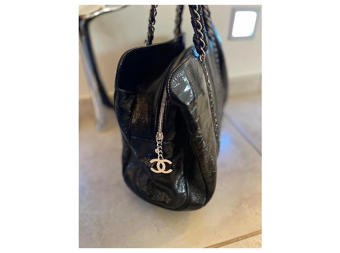 Trendy CC Borsa Chanel in vernice nera Nero - vista 4