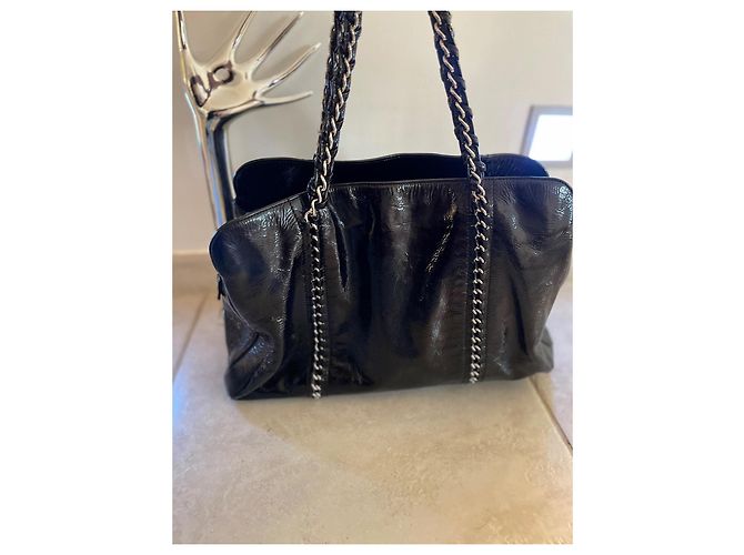 Trendy CC Borsa Chanel in vernice nera Nero - vista 5