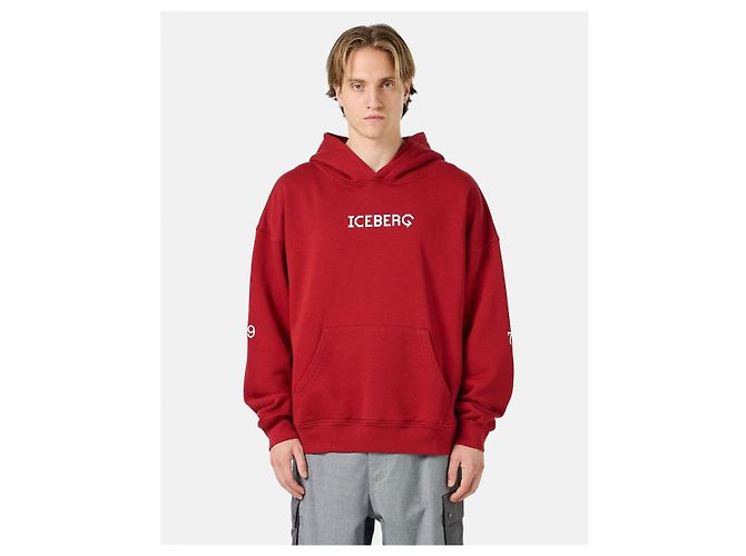 Iceberg Hoodie aus roter Baumwolle - Ansicht 2