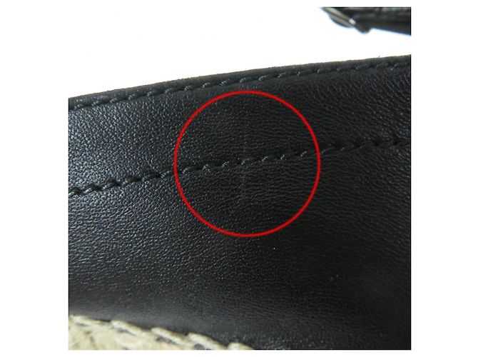 Hermès Hermes Leather Espadrilles Ankle Strap Black - view 11
