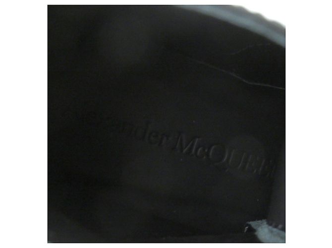 Alexander McQueen Leather Lace-up Boots Black - view 10