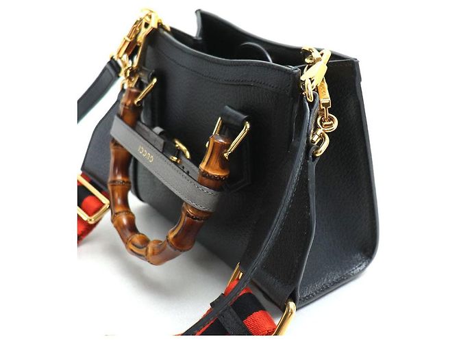 Borsa 2 in 1 in pelle Gucci Diana Nero - vista 2