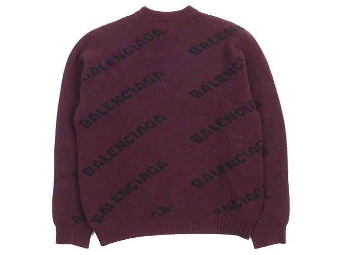Balenciaga Logo Woll-Nylon-Strickpullover M - Ansicht 2