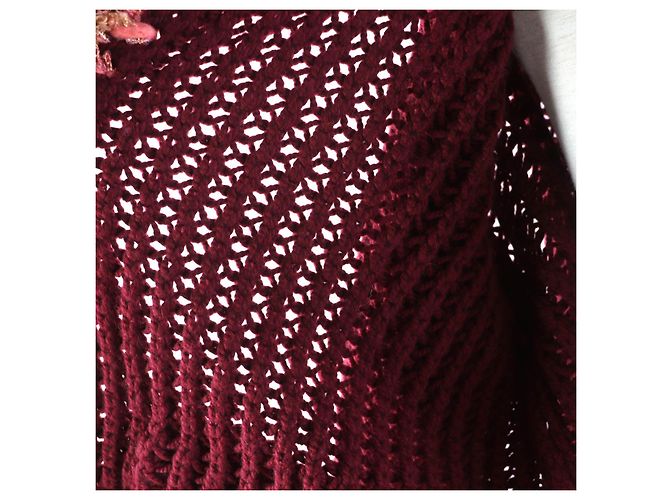 Chanel Cashmere-Woll COCO Mark Strickjacke Bordeaux - Ansicht 5