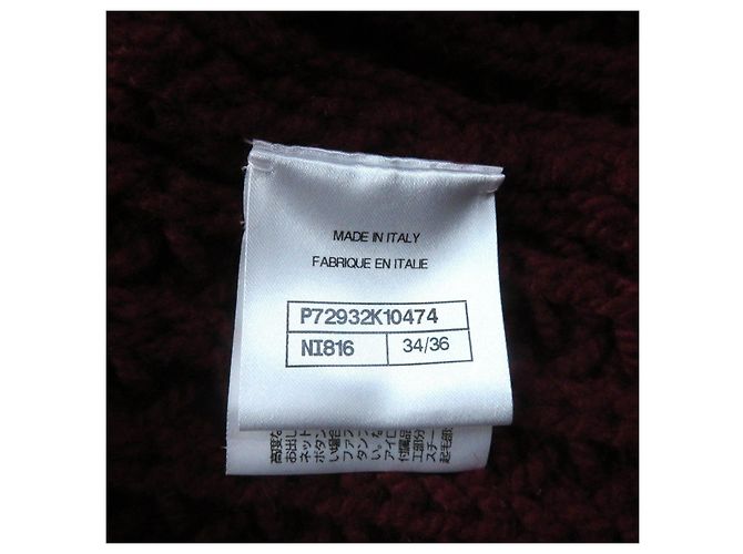 Chanel Cashmere-Woll COCO Mark Strickjacke Bordeaux - Ansicht 9
