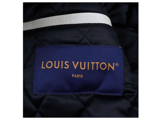 Giacca Blouson in Pelle e Nylon Louis Vuitton Marrone - vista 11