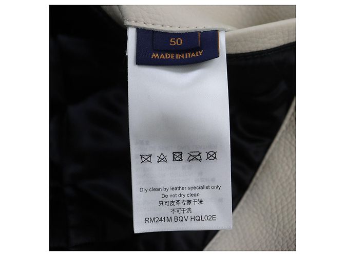 Giacca Blouson in Pelle e Nylon Louis Vuitton Marrone - vista 12