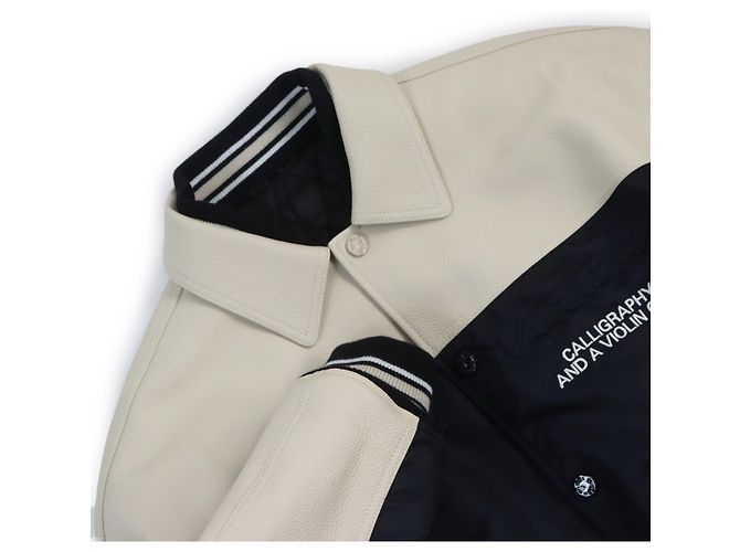 Giacca Blouson in Pelle e Nylon Louis Vuitton Marrone - vista 2