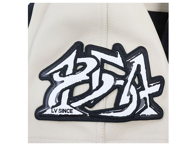 Giacca Blouson in Pelle e Nylon Louis Vuitton Marrone - vista 6