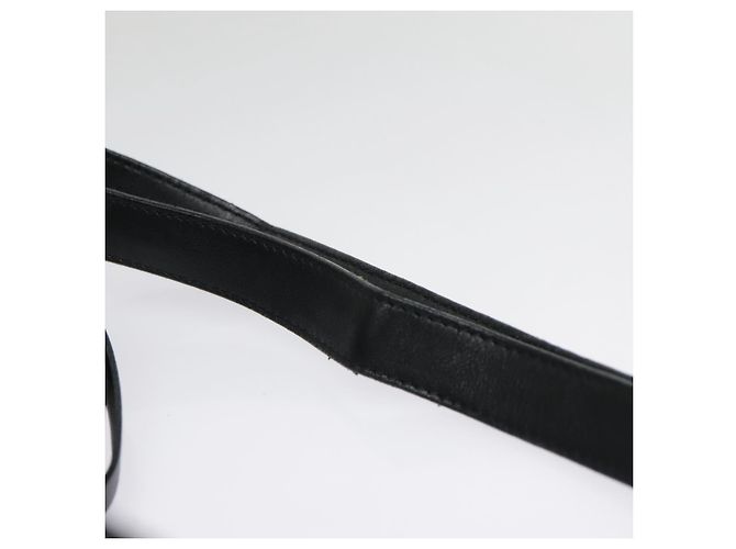 Bolso de hombro Gancini de nylon negro y plata de Salvatore Ferragamo Auth bs18811 - vista 8