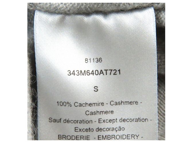 Suéter de cachemira CD entrelazado Dior gris S - vista 6