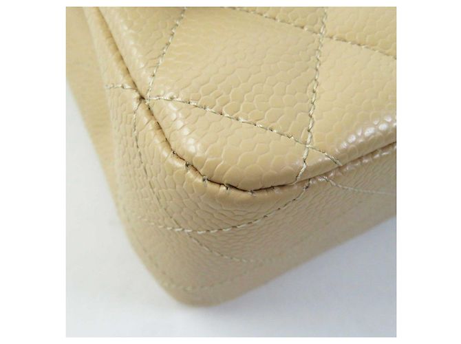 Borsa a spalla in pelle di caviale Chanel Beige - vista 11