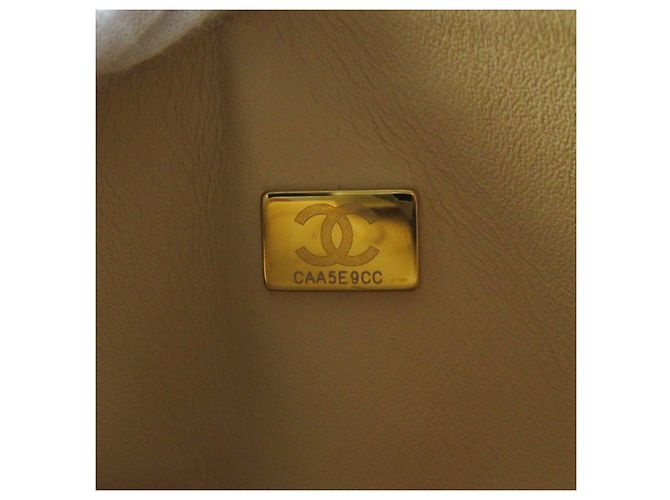 Borsa a spalla in pelle di caviale Chanel Beige - vista 14