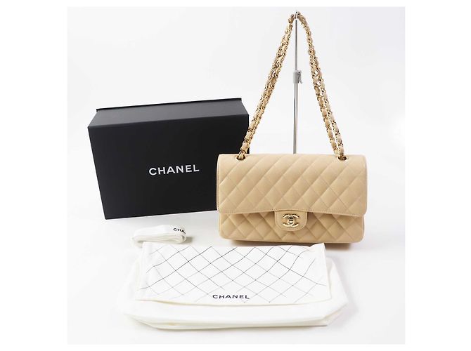 Borsa a spalla in pelle di caviale Chanel Beige - vista 2