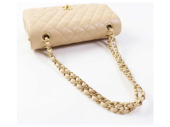 Borsa a spalla in pelle di caviale Chanel Beige - vista 6