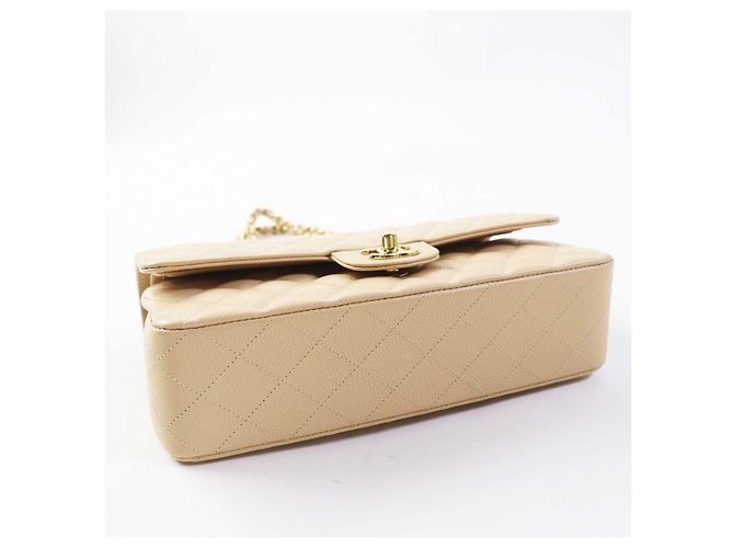 Borsa a spalla in pelle di caviale Chanel Beige - vista 7