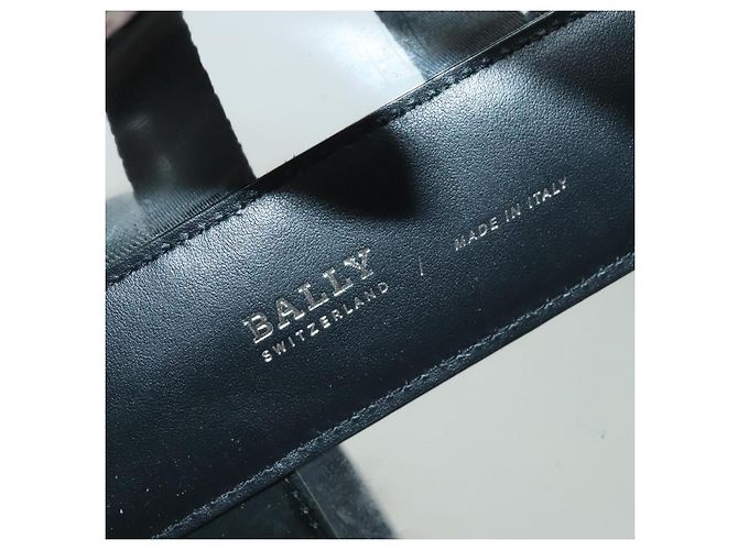 BALLY Zaino in Vinile Trasparente Nero Argento Auth bs18516 - vista 10