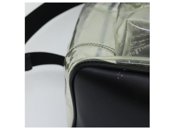 BALLY Zaino in Vinile Trasparente Nero Argento Auth bs18516 - vista 9