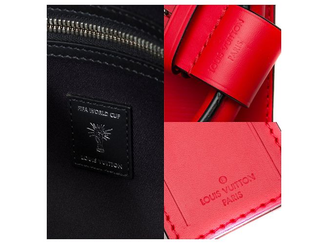 Borsa LOUIS VUITTON Keepall in Pelle Rossa - 102180 Rosso - vista 6