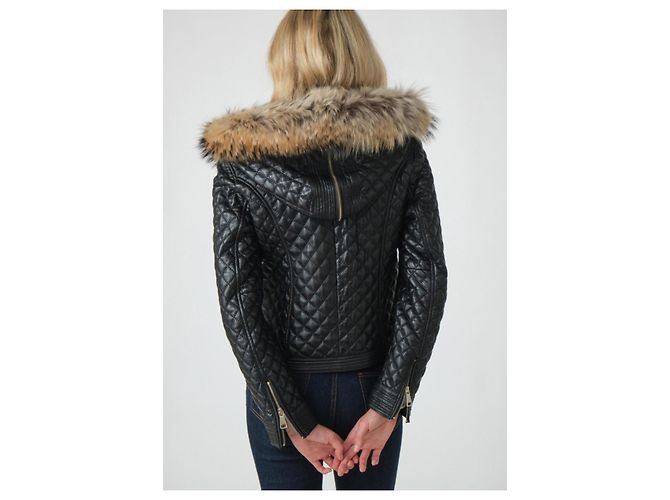 Autre Marque Giovanni veste damasco com pele Preto - vista 4