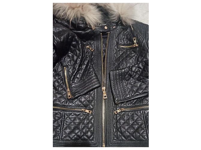 Autre Marque Giovanni veste damasco com pele Preto - vista 7