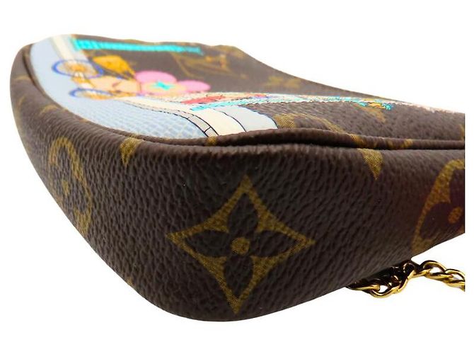 Clutch Mini Pochette Accessoire Vivienne de Louis Vuitton Castaño - vista 6