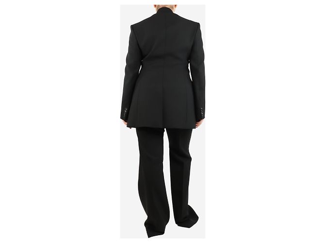 Sportmax Conjunto de traje de lana negra de dos piezas - tamaño UK 16 - vista 2