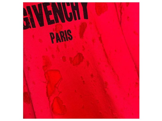 Authentischer Givenchy 17 AW Riccardo Tisci roter beschädigter verarbeiteter Hoodie - Ansicht 5