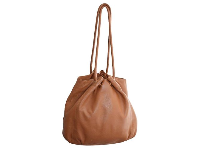 Michael Kors Bolso bucket de cuero marrón con borlas Castaño - vista 2