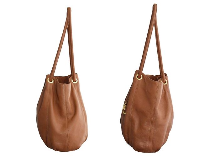 Michael Kors Bolso bucket de cuero marrón con borlas Castaño - vista 5