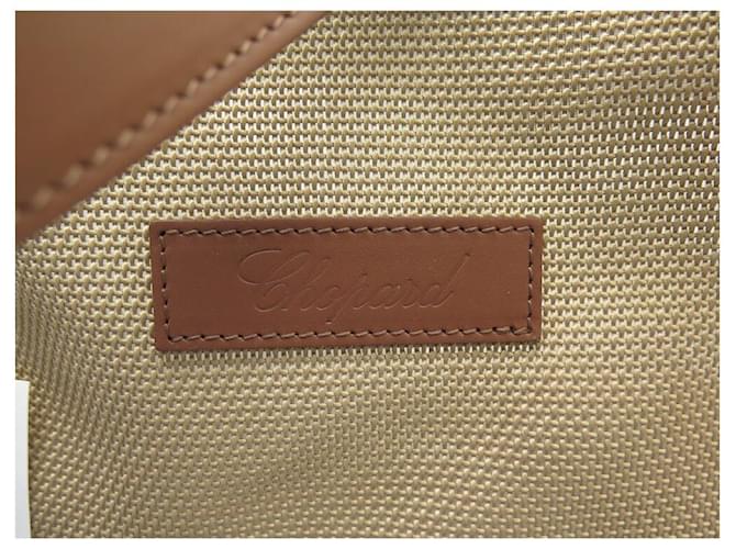 NUOVA BORSA CHOPARD BEIGE IN CANVAS E PELLE MARRONE - vista 6