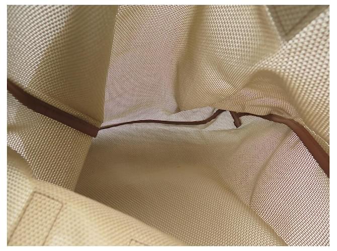 NUOVA BORSA CHOPARD BEIGE IN CANVAS E PELLE MARRONE - vista 8