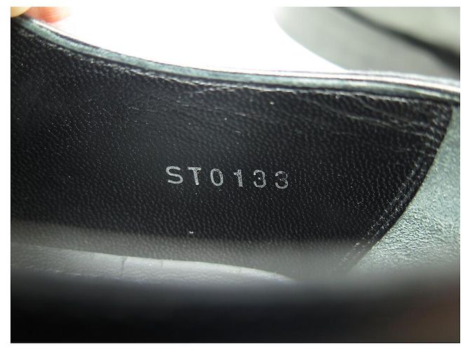 LOUIS VUITTON MONCEAU 6 40.5 BIBOUCLE CUOIO NERO MOCASSINI - vista 10